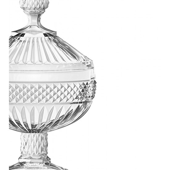 Bomboniere 20cm Por 12cm Palace Com Pé Em Cristal Ecológico L'Hermitage